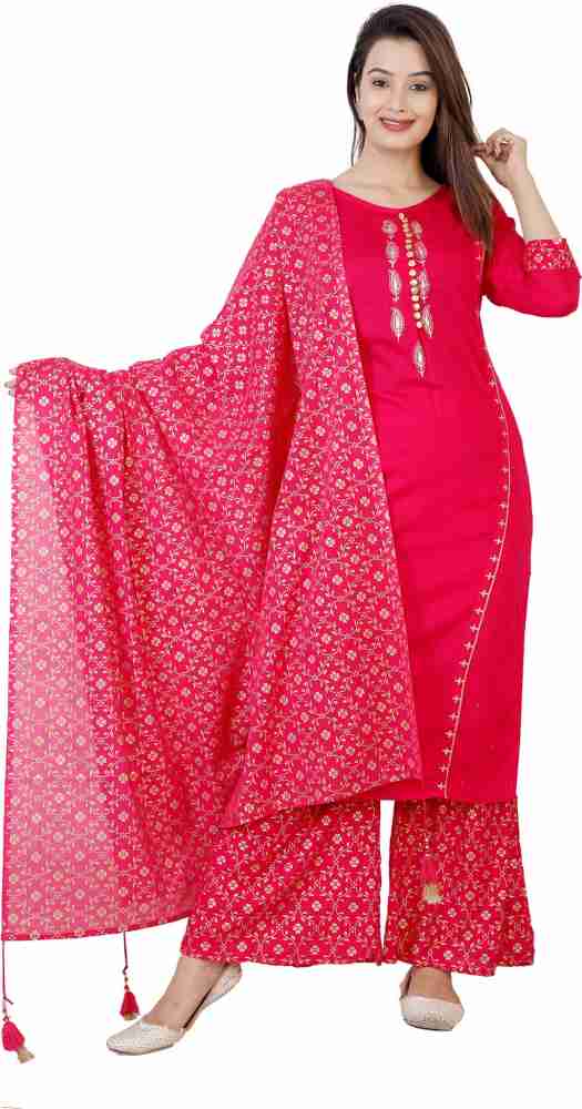 Kurti with outlet palazzo on flipkart