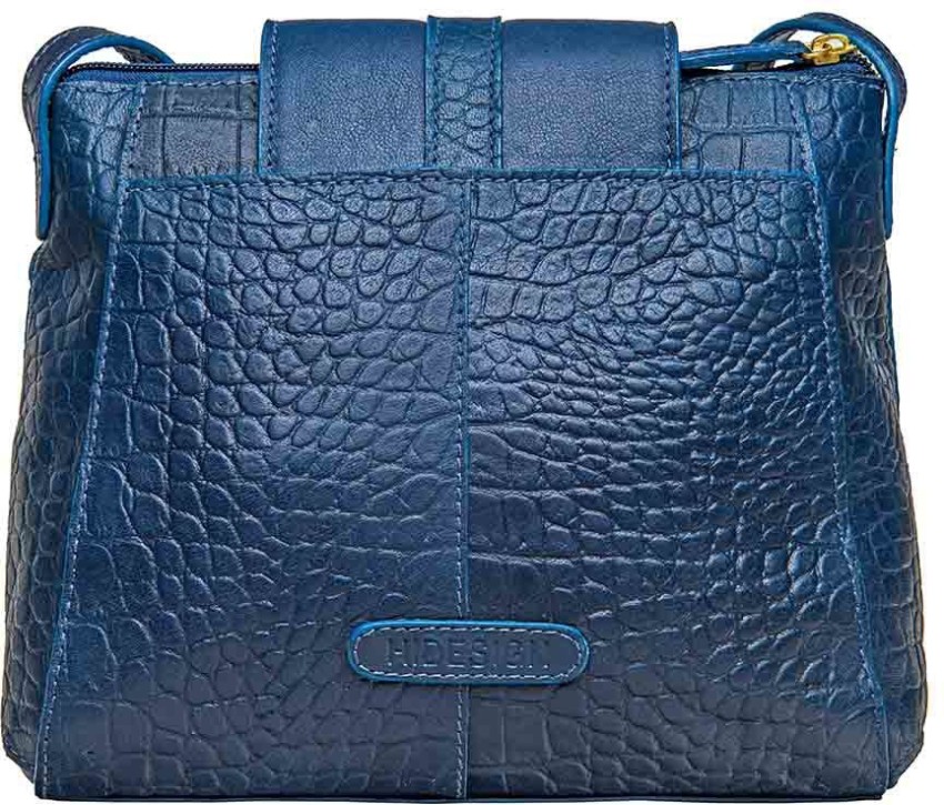 Buy HIDESIGN Women Blue Sling Bag Blue Online @ Best Price in