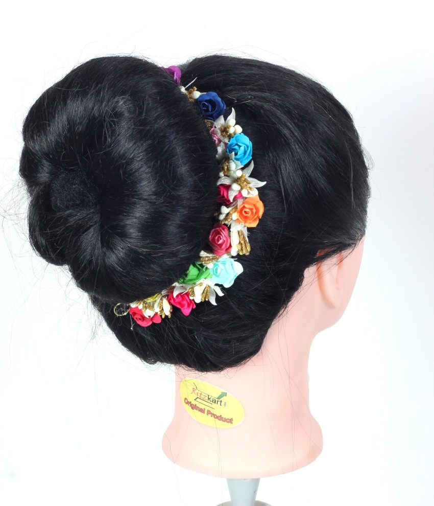 Buy Hair Accessories White  Red Gajra Artificial Flower Jewelry Online in  India  Etsy