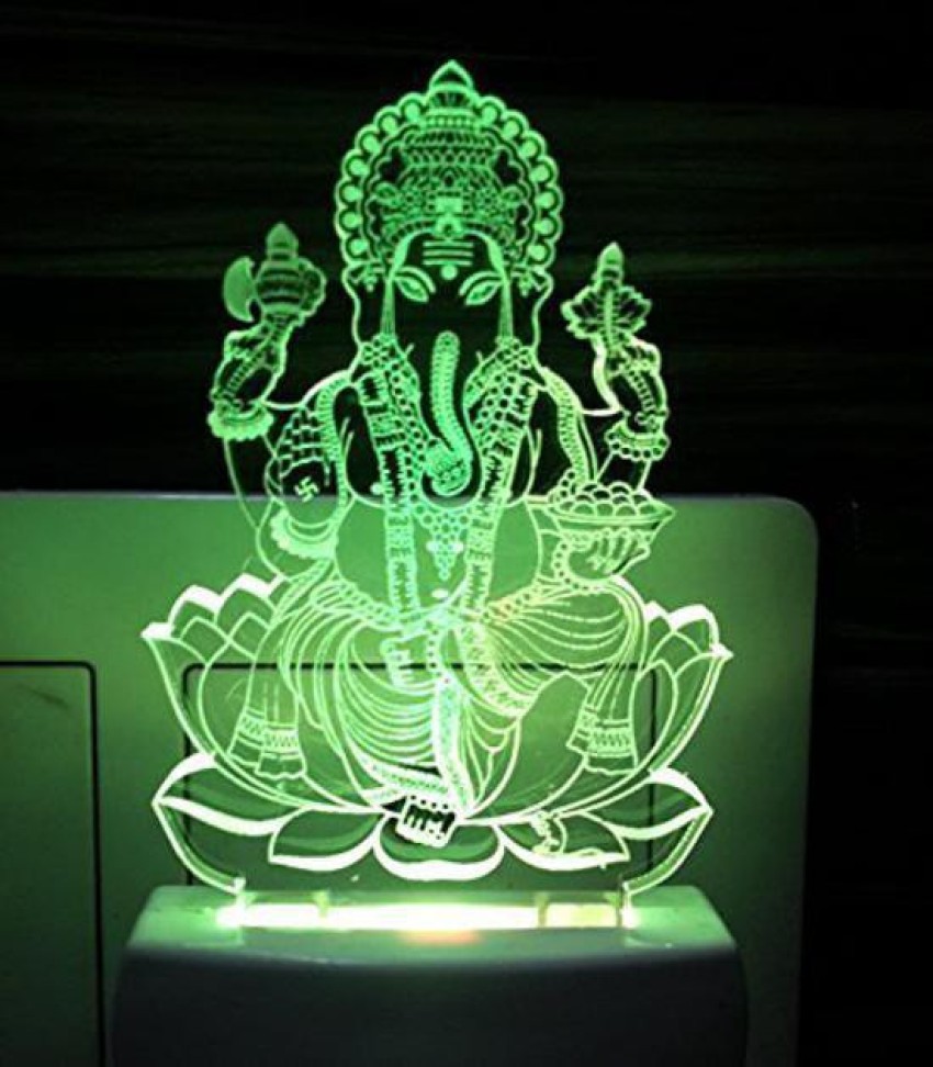 2Mech The Lord Ganesh 3D Illusion Night Lamp Comes with 7 ...