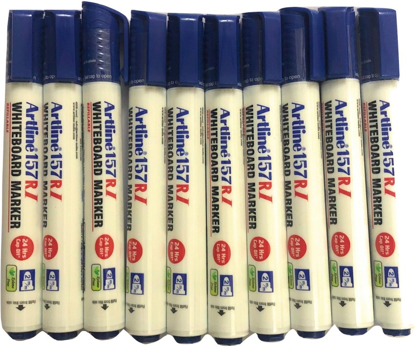 Artline White Calligraphy Marker - Pack of 12 - Refillable Marker Pen