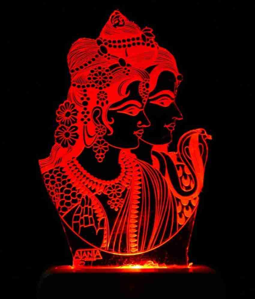 Aamivi Lord Shiv Parvati 3D Multi Colour Night Lamp Price in India ...