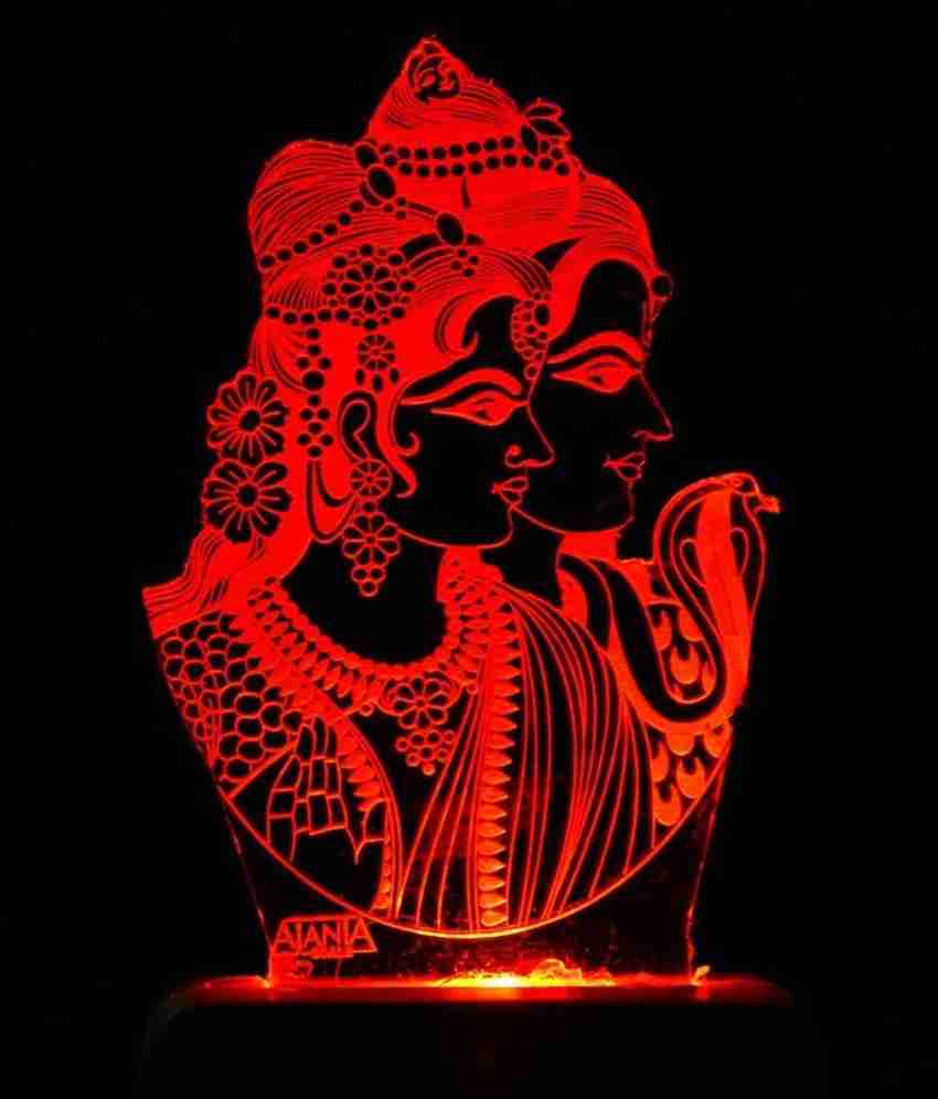 Aamivi Lord Shiv Parvati 3D Multi Colour Night Lamp Price in India ...