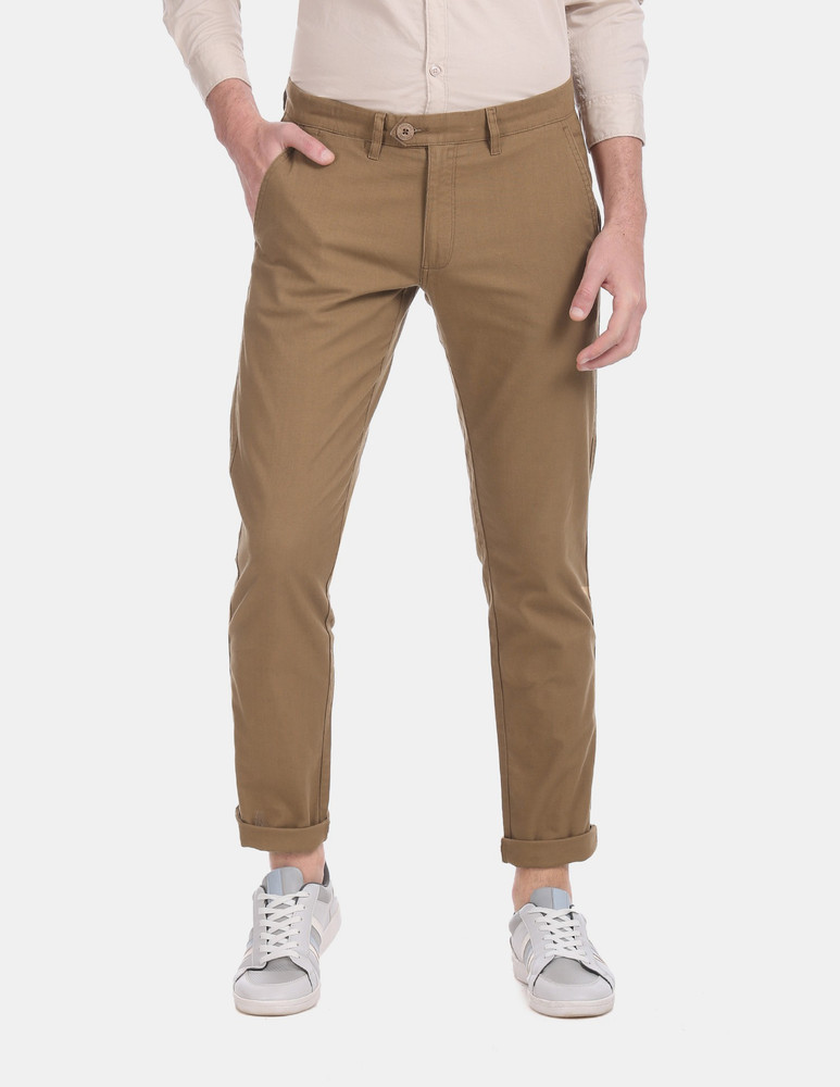 RUGGERS Regular Fit Men Brown Trousers 