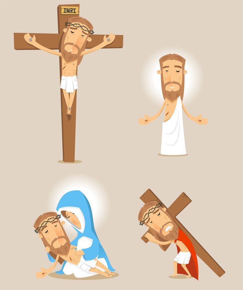 Passion of christ cartoon |god poster|christian god poster|jesus ...