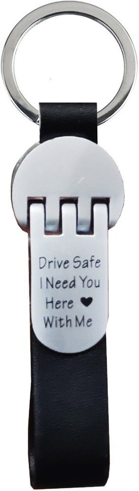 drive safe keychain leather