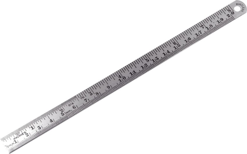 Silver Stainless Steel Ruler Scale For Measuring Size 30 cm