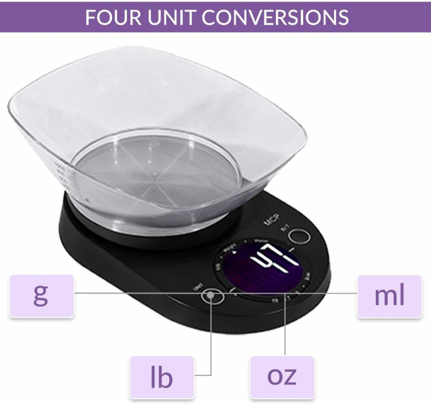 Vega Digital Kitchen Scale, with Bowl