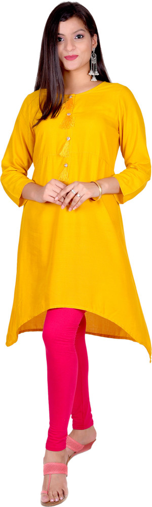 Buy jaipuri kurti Women Solid High Low 