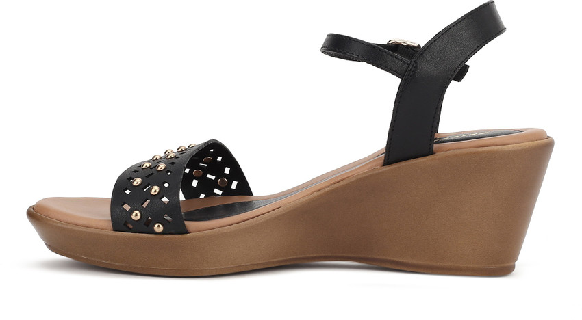 Bata black wedges Clearance