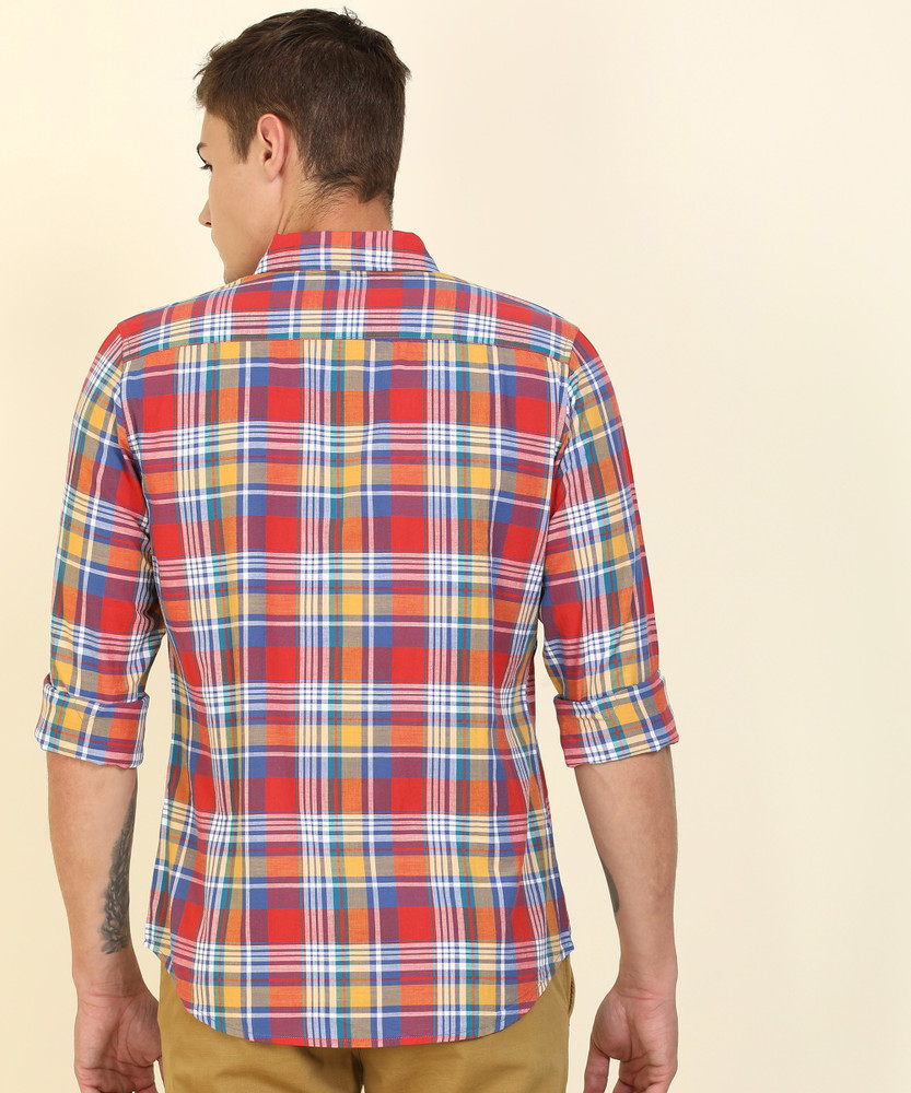 United Colors of Benetton Men Checkered Casual Multicolor Shirt