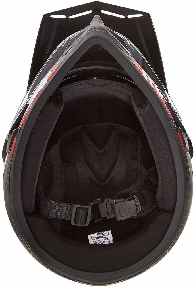 VEGA Off Road D/V Moto X Full Face Helmet (Dull Black and Red, Medium)  Motorbike Helmet - Buy VEGA Off Road D/V Moto X Full Face Helmet (Dull  Black and Red, Medium)