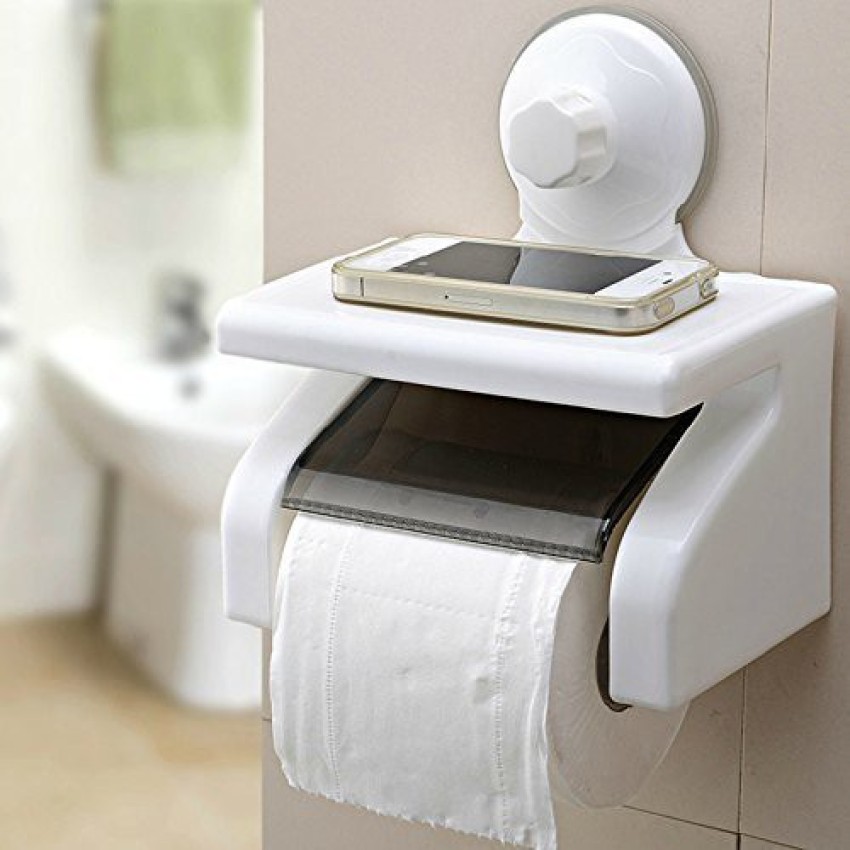 Wall mounted Bathroom Roll Paper Holder Waterproof Plastic Toilet