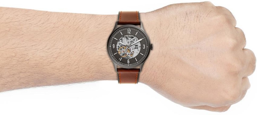 Forrester automatic amber online leather watch