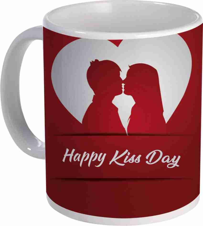 COLOR YARD happy kiss day design with silhouette romantic couple ...