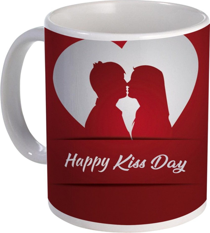COLOR YARD happy kiss day design with silhouette romantic couple ...