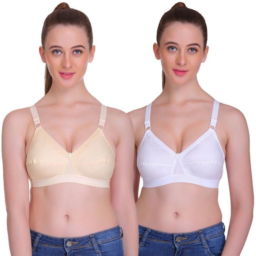 Miss Mary of Sweden Cotton Lace Women's Front-Closure Non-Wired Bra Gift  for her, Gift for Women