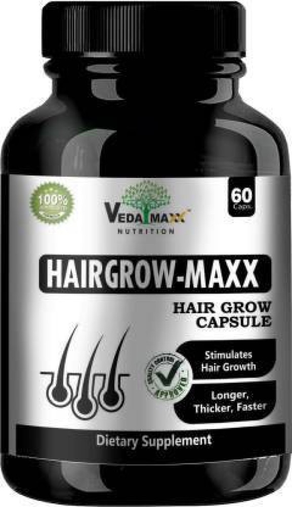 VEDA MAXX Hair Grow Maxx Capsules Supplement for Longer, Faster Hair Growth  Veg, 60 Capsules Price in India - Buy VEDA MAXX Hair Grow Maxx Capsules  Supplement for Longer, Faster Hair Growth