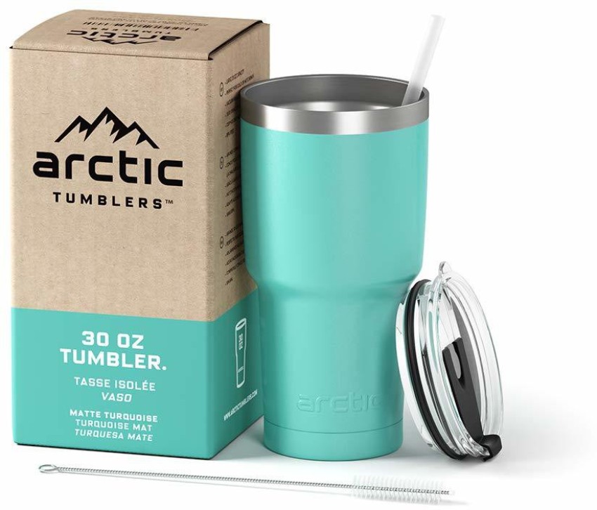 Arctic Tumblers Stainless Steel Camping & Travel Tumbler with Splash Proof  Lid and Straw, Double Wall Vacuum Insulated, Premium Insulated Thermos 