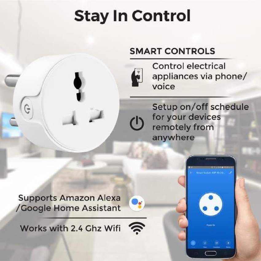 Buy Portronics Splug 10 socket with Wi-Fi and Voice Control
