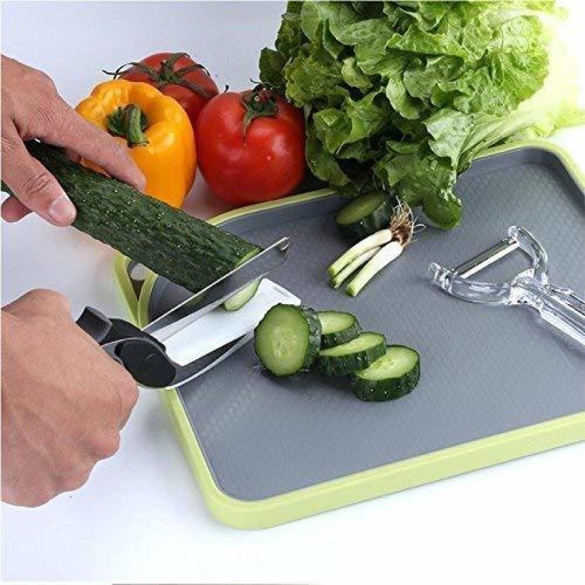 Clever Cutter 2-in-1 Knife & Cutting Board Kitchen Scissors Chop / Slicer  Cutter