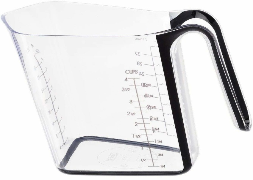 34oz/4 Cups Glass Measuring Cup, Easy to Read with 3 Measurement Scale