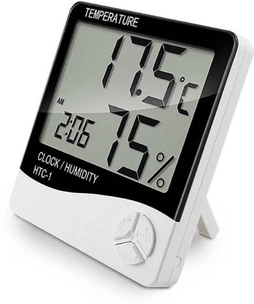 DIGITAL HYDROMETER FOR HUMIDITY & TEMPERATURE w/ CLOCK