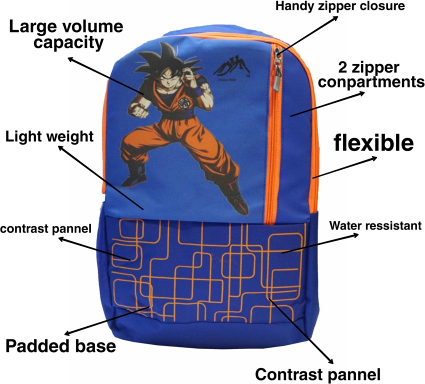 DBZ Goku 16 Inch Kids Backpack with Lunch Bag