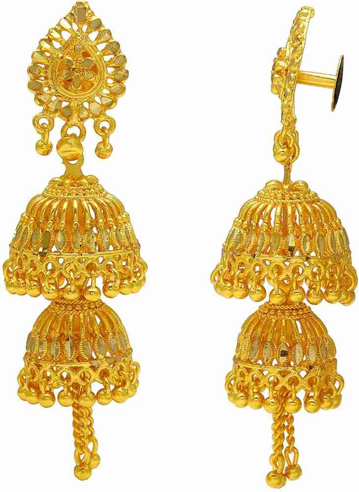 Flipkart Buy Indumaa Collection Golden Jhumka Gold Jhumka