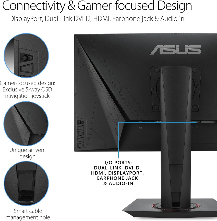 ASUS 24.5 inch Full HD LED Backlit TN Panel Wall Mountable Gaming