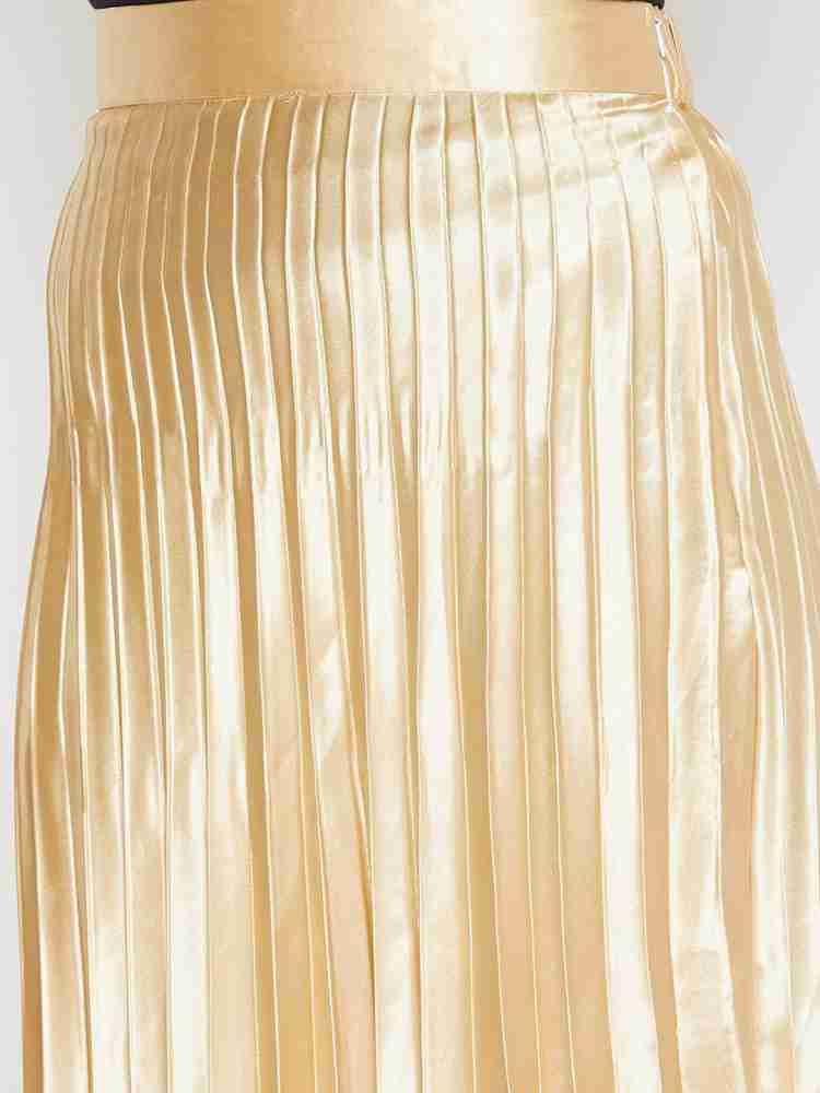 Gold pleated 2024 skirt xxl