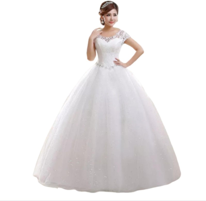 Share 88+ flipkart white wedding gowns