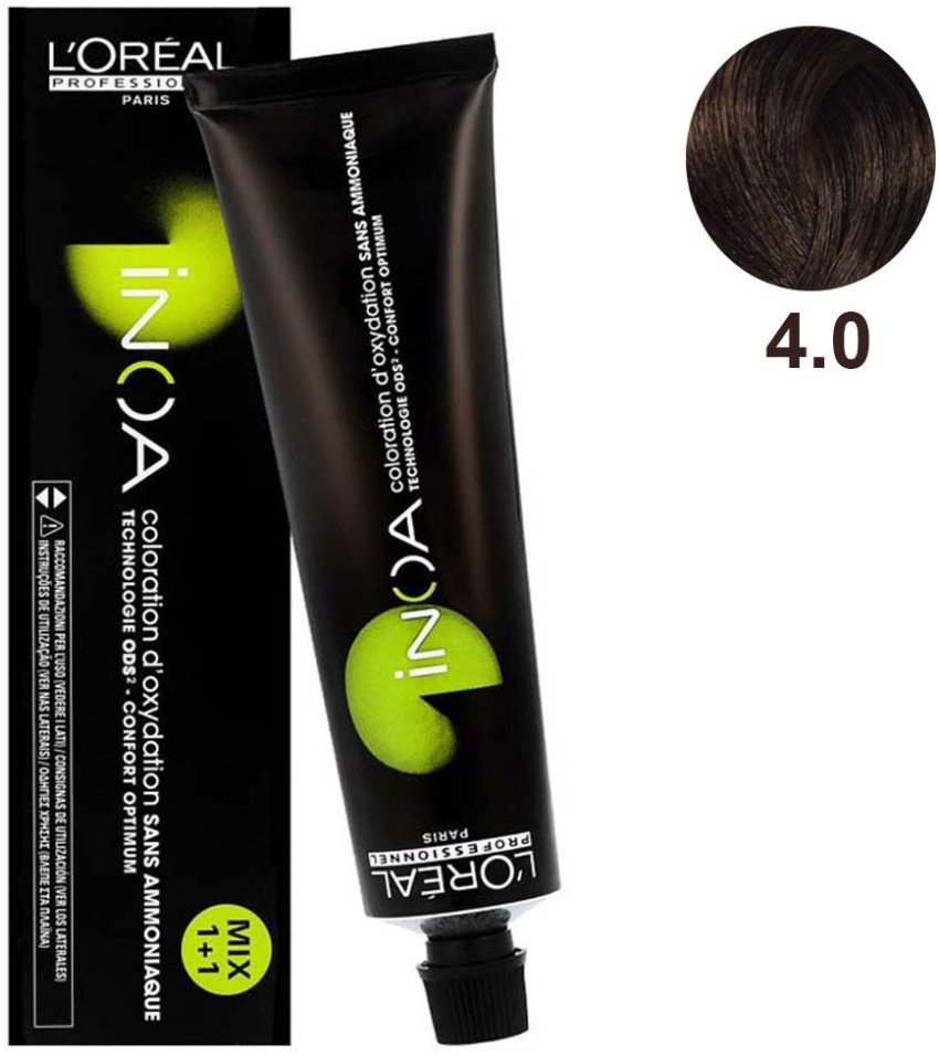 Buy INOA Professional No Ammonia Cream Hair Color Number 4  Medium   Borwn  A Online at Low Prices in India  Amazonin