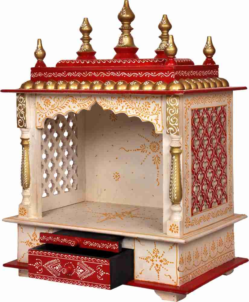 kanha art and craft Wooden Temple/ Home Temple/ Pooja Mandir ...