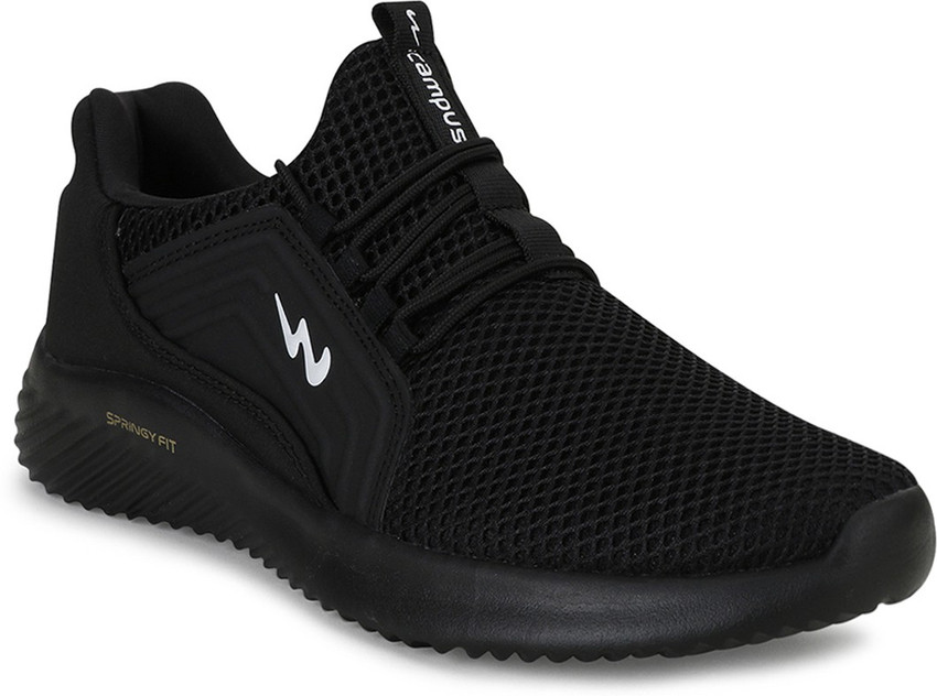 campus tyson black running shoes