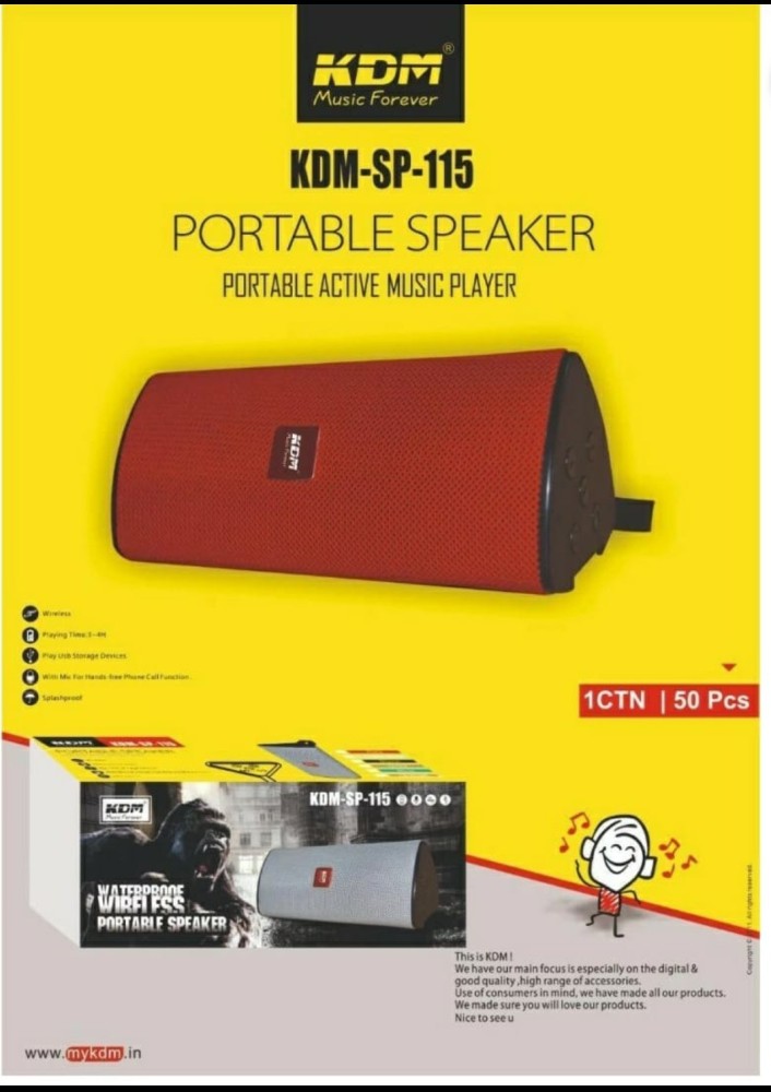 kdm bluetooth speaker sp 115