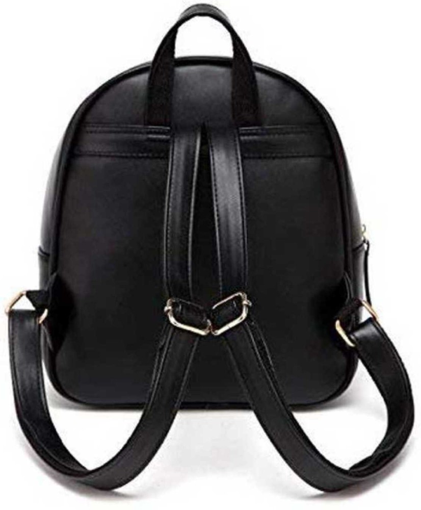 Skye Small Leather Backpack, Black