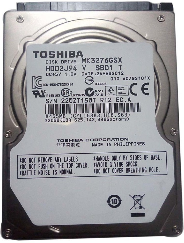 Tilbagebetale dansk bule TOSHIBA CORPORATION 320 GB Laptop Internal Hard Disk Drive (HDD)  (MK3276GSX) - TOSHIBA : Flipkart.com