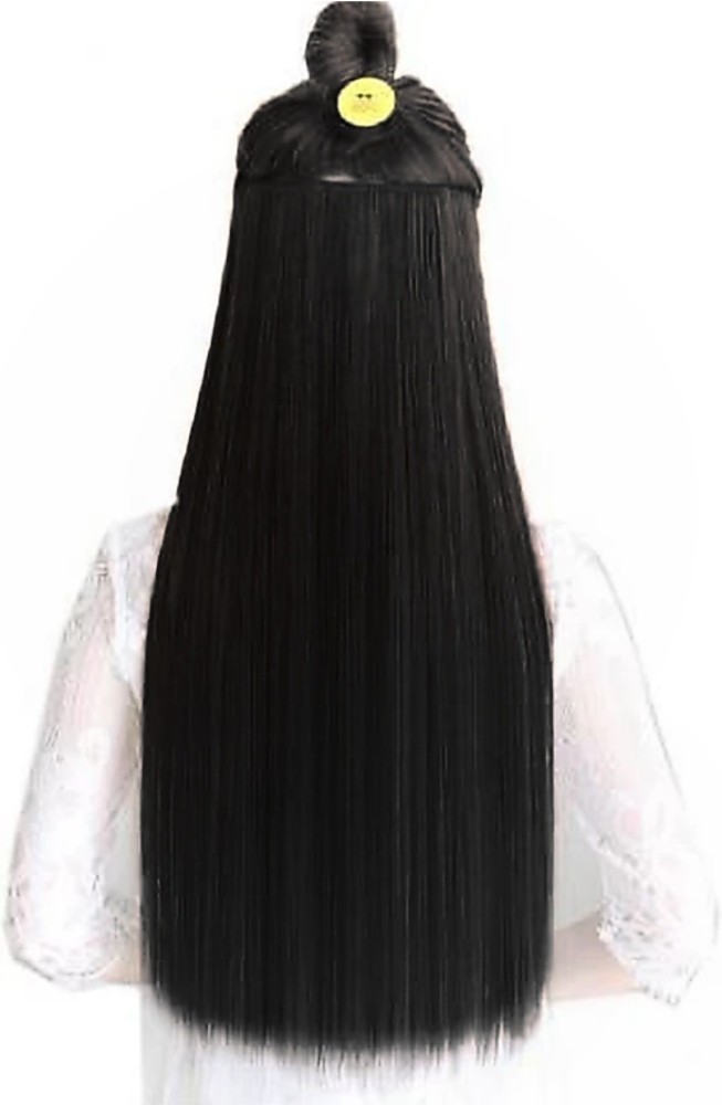 New Jaipur Handicraft Hukum Mere Aaka Natural 24 inch Black Extension for  Women / Synthetic Straight Extension For Girls / Long Straight Black  Extensions Hair Extension Price in India - Buy New