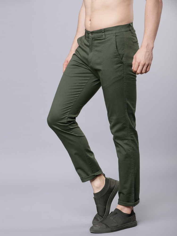 Buy sOliver Men Olive Green Slim Fit Casual Trousers online  Looksgudin