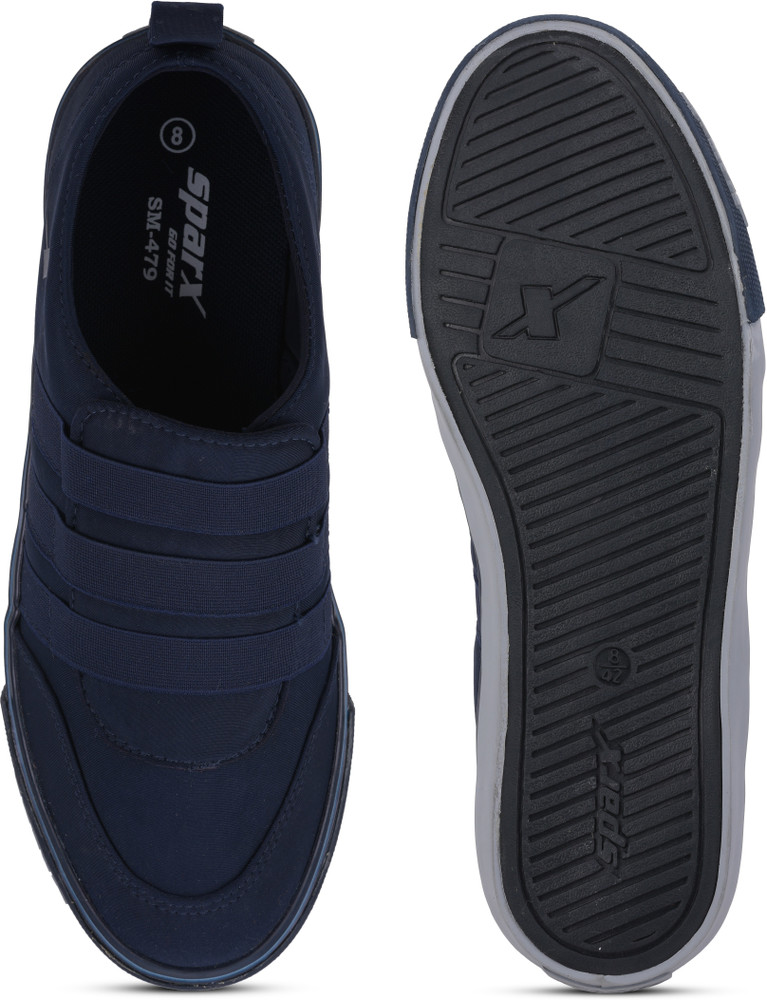 Sparx Men SM-479 Navy Blue Grey Slip On 