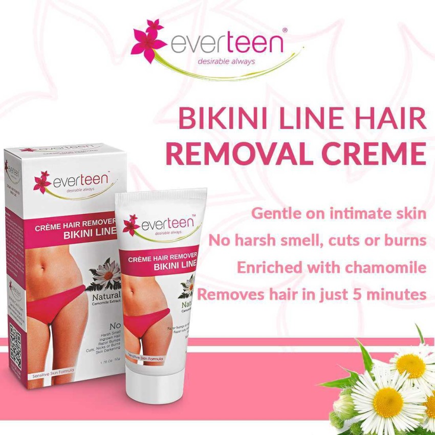 Buy everteen Combo Bikini Line Hair Remover Creme 50g and V Gel 30g for  Women on everteen