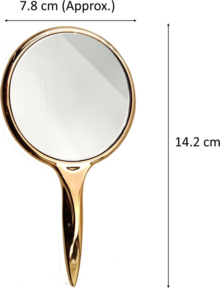 Buy MAJESTIQUE Compact Hand Mirror, Leatherette Texture, Mini