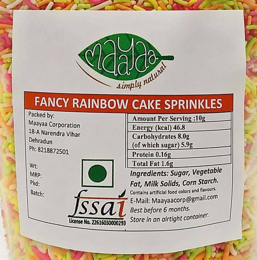 Buy MiniMall Super Market Sprinklers For Cake Decoration/Cake Sprinkles/Rainbow  Sprinkles for cake/Vermicelli Sprinkles 100 Gm Online at Best Prices in  India - JioMart.
