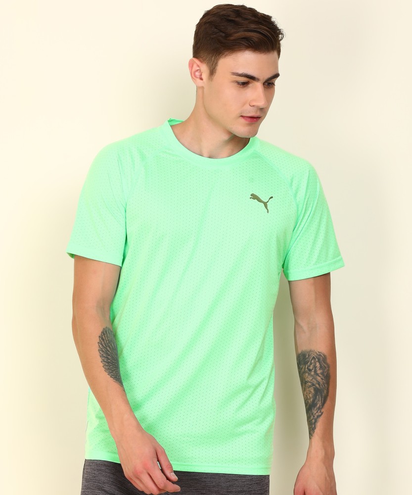 PUMA Solid Men V Neck Green T-Shirt - Buy PUMA Solid Men V Neck Green  T-Shirt Online at Best Prices in India