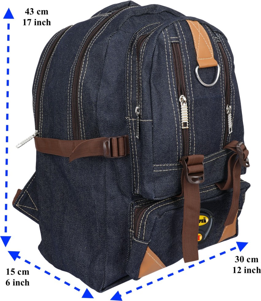 Buy Neel Mens and Womens Denim Vintage Backpack Canvas Jumbo Daypack  TravelCamping Jeans School Bag  College Bag Laptop Bag ror MenWomen34  L Classic Black at Amazonin