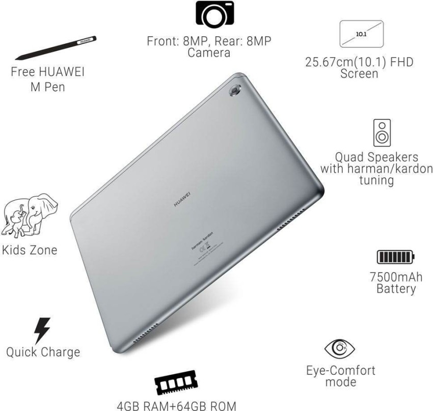 Huawei MediaPad M5 Lite with stylus 4 GB RAM 64 GB ROM 10.1 inch
