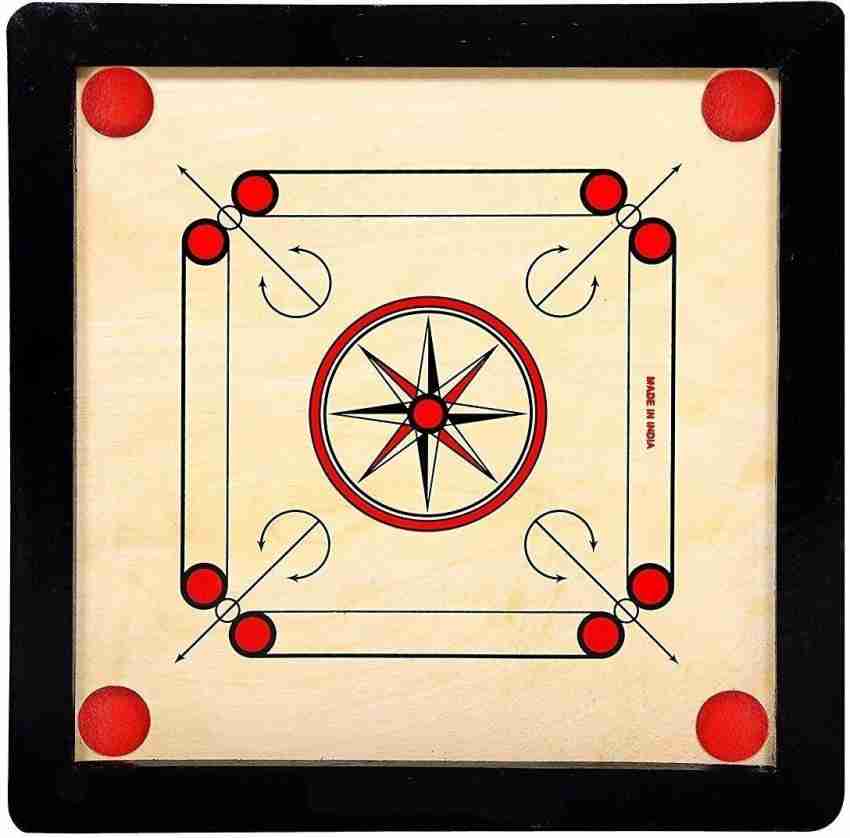 33 x 33 Large Carrom Board, Coins, Striker & Boric Powder Set Family Fun  Game 