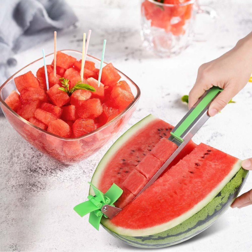 Stainless Steel Watermelon Slicer Cutter, Slice, Grip and Cube