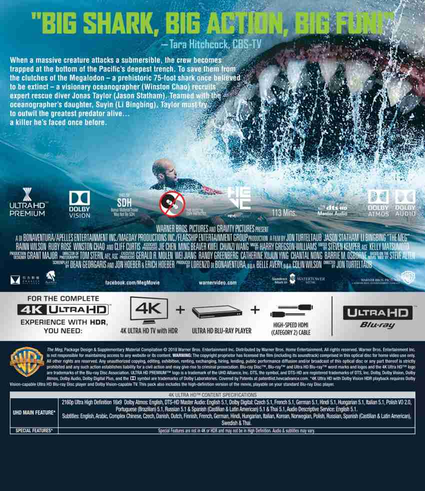 The Meg [Blu-ray] by Jon Turteltaub, Jon Turteltaub, Blu-ray